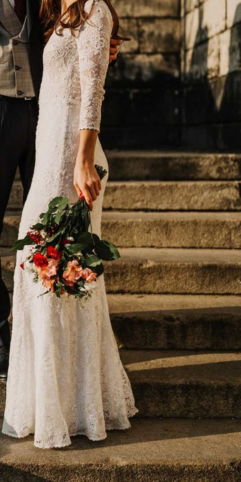 Suknia ślubna Anna Kara Jophiel boho koronkowa