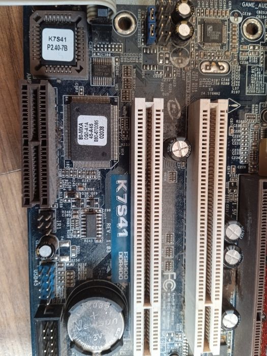 Retro płyta główna komputer athlon granie sprawne zestaw