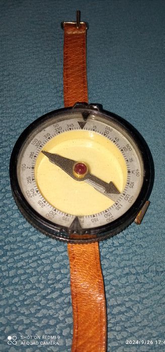 Kompas wojskowy LWP Busola Adrianowa 1953.