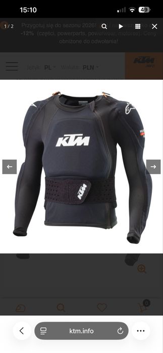 Ochraniacz buzer zbroja  KTM ALPINESTARS L/XL