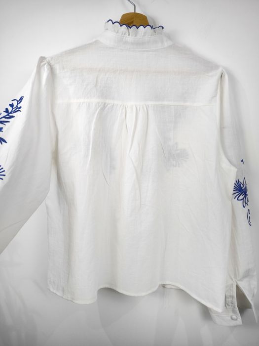 Bluza nowa biała z haftem folk stujka bawełna cotton M 38