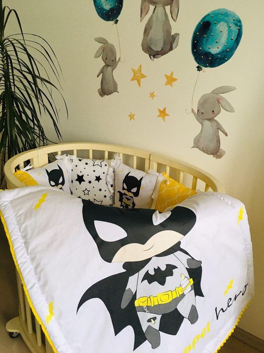 Бортики з пледом в дитяче ліжечко