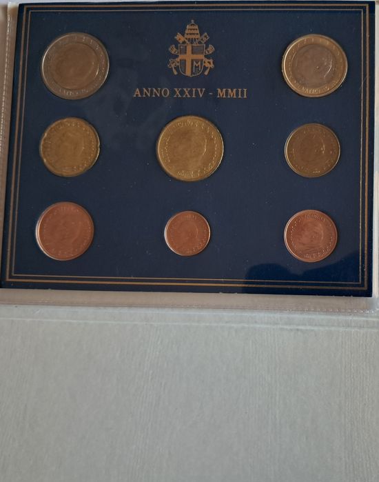 Set Moedas Euro Vaticano  -  Ano 2002 - BNC