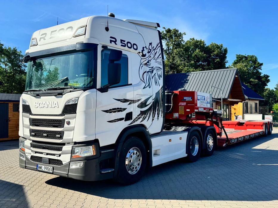 Scania R500 6x2 niskopodwozie tiefbett zestaw