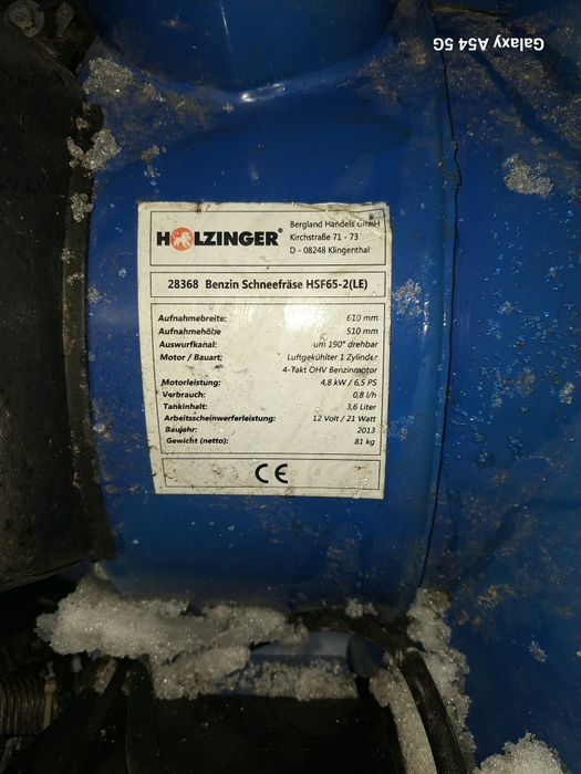 Mało używana odśnieżarka Holzinger