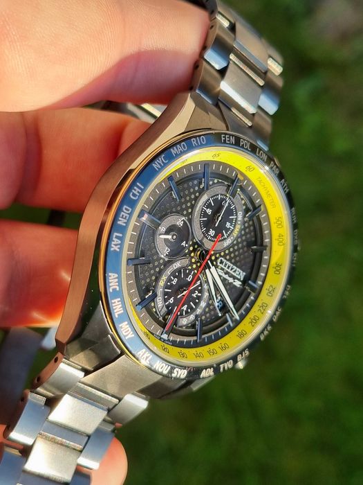 おち Citizen Attesa Nissan Fairlady Z Ikazuchi Yellow AT8185-89E Łódź