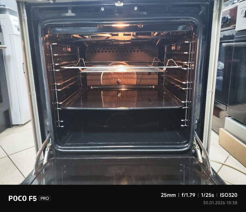 Газова плита з Електричною духовкою сталь нержавійка 50 см ширина