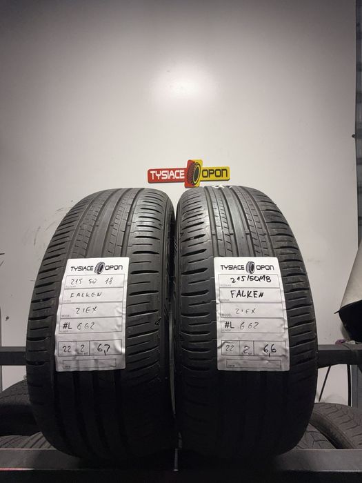 Opony letnie Falken 215/50 R18 92V komplet 2szt używane model #L662