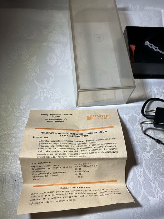 Nowy Mikrofon Unitra Tonsil mdu 27 Prl Vintage