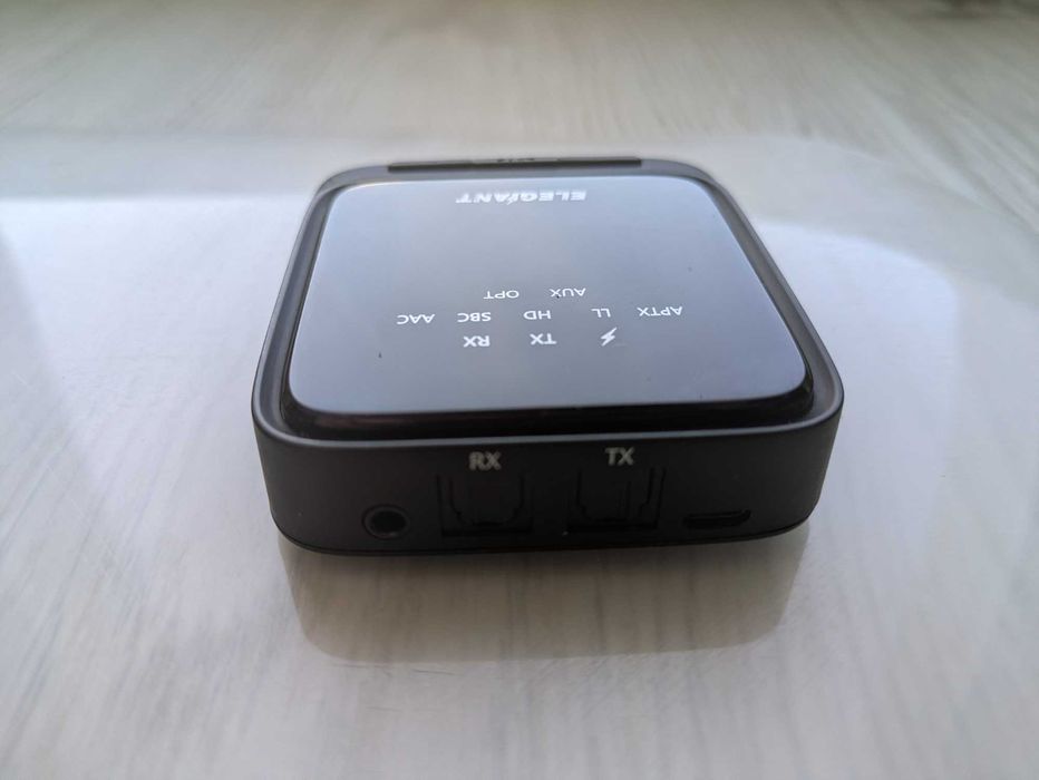 ELEGIANT nadajnik/odbiornik Bluetooth, aptX LL/HD, TOSLINK (optyk)