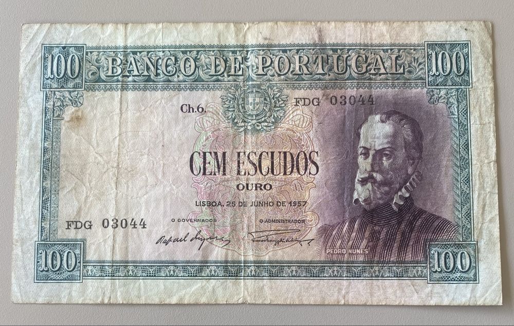 Nota 1118 - Cem Escudos 1957