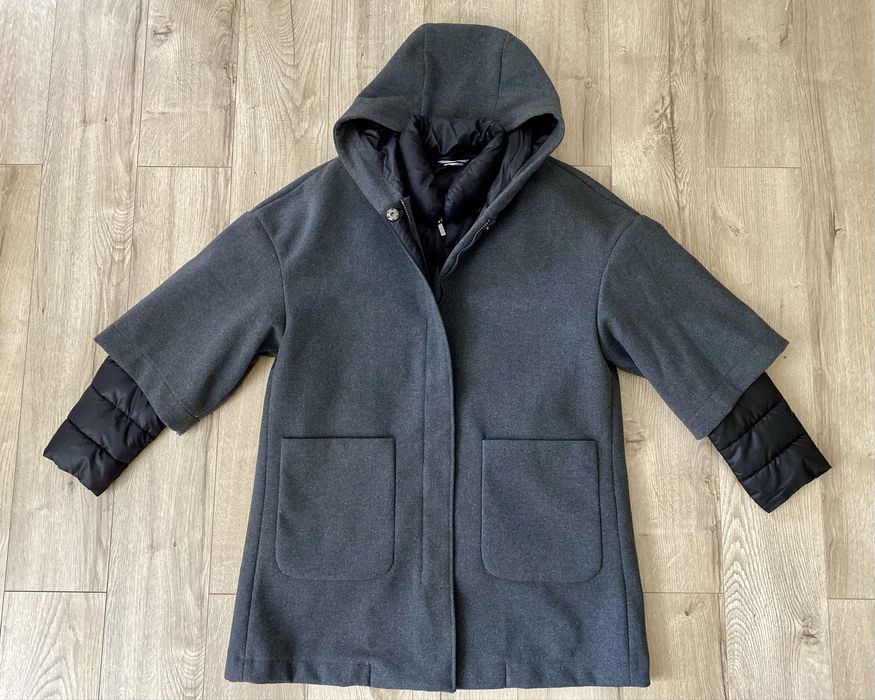 Пальто-куртка  3 в 1 шерсть  Piazza Italia розм.XL з Риму