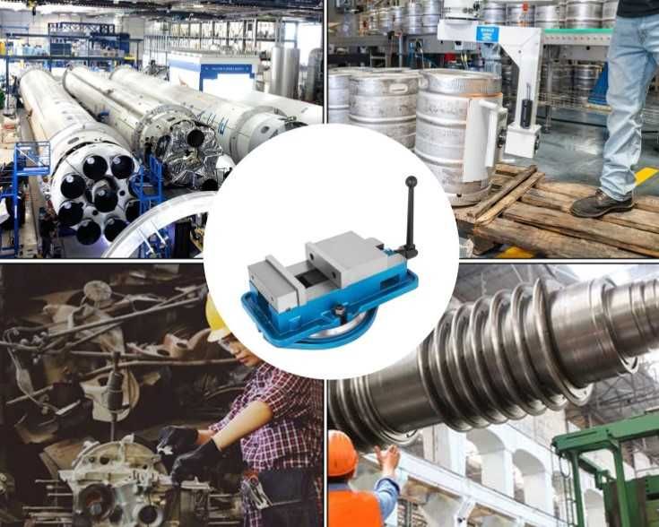 Imadło frezarskie 125 mm obrotowe 360° 24 kN precyzyjne