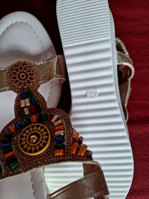 Śliczne,eleganckie sandały damskie 43 ,wkładka 27,5cm