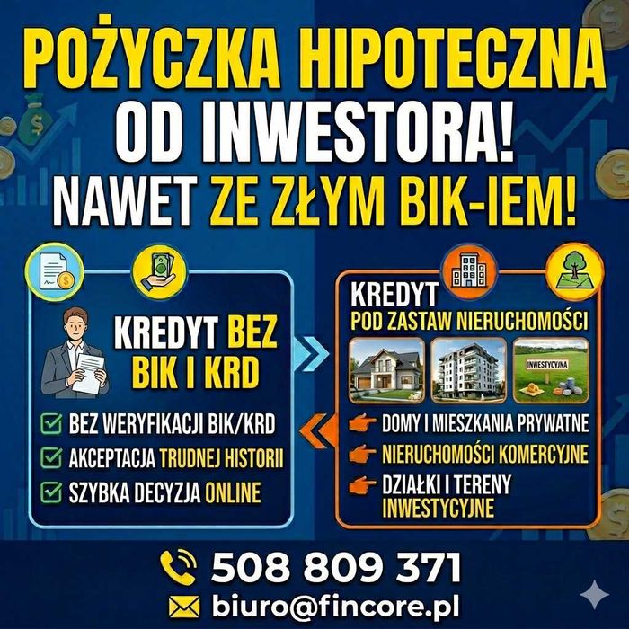 KREDYT na spłatę/pożyczka prywatna/bez BIK