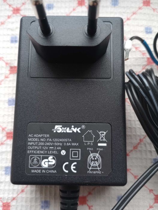 Блок живлення AC ADAPTER Foxlink FA-1202400STA 12V 2.4A