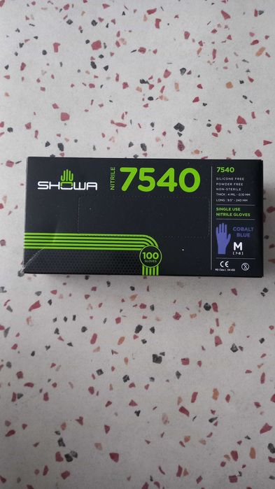 Showa Rękawice Jednorazowe Nitrylowe 7540 Opakowanie 100Szt.