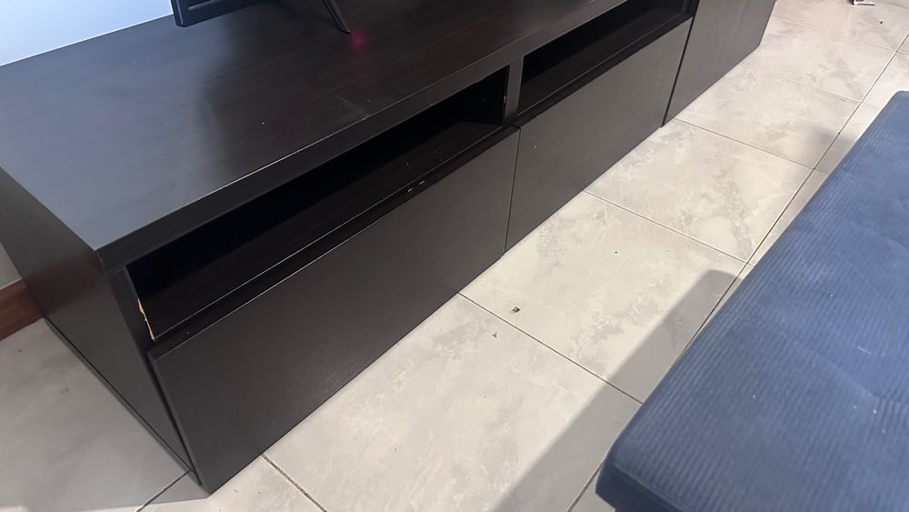 Estante rack para tv preto