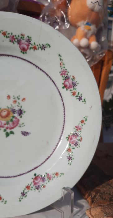 Prato de porcelana antiga da Companhia das Índias
