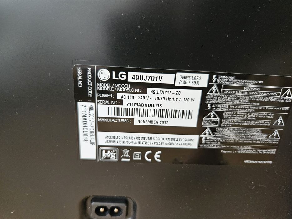 TV LG 49UJ701V 4K Smart TV 49 pulgadas