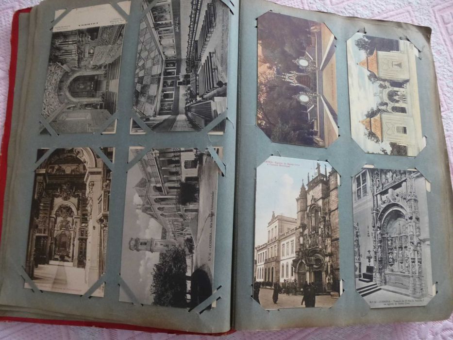Antigo Álbum com 380 Postais, não selados