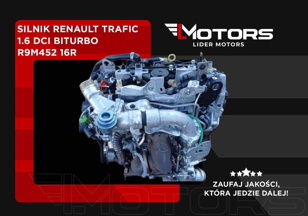 Silnik renault trafic 1.6 dci biturbo r9m452 16r