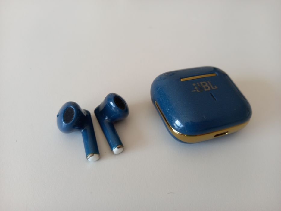 Auriculares Sem Fios wwJBL - Azul e Dourado