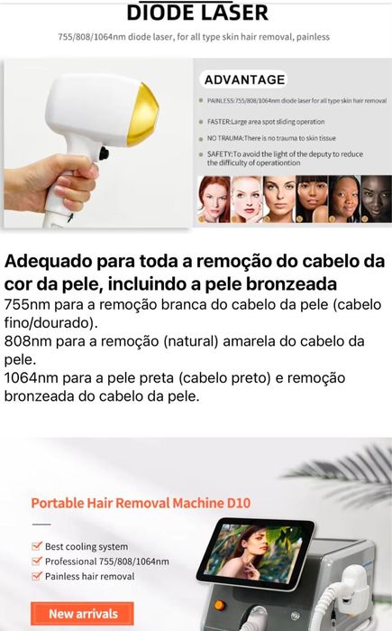 Maquina depilacao a laser diodo