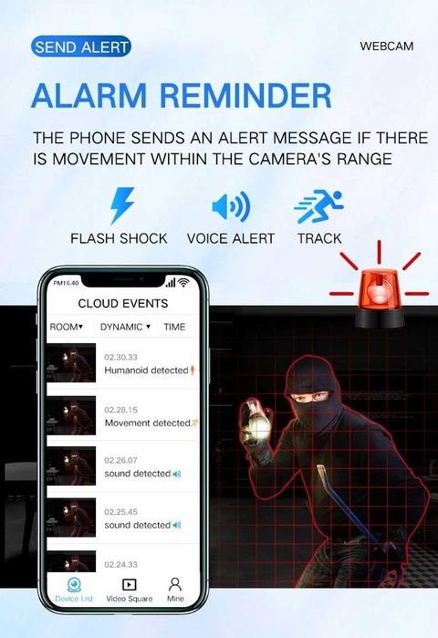 X6 WiFi міні-камера магніт Бездротова Smart Камера Нічна, Дистанційне