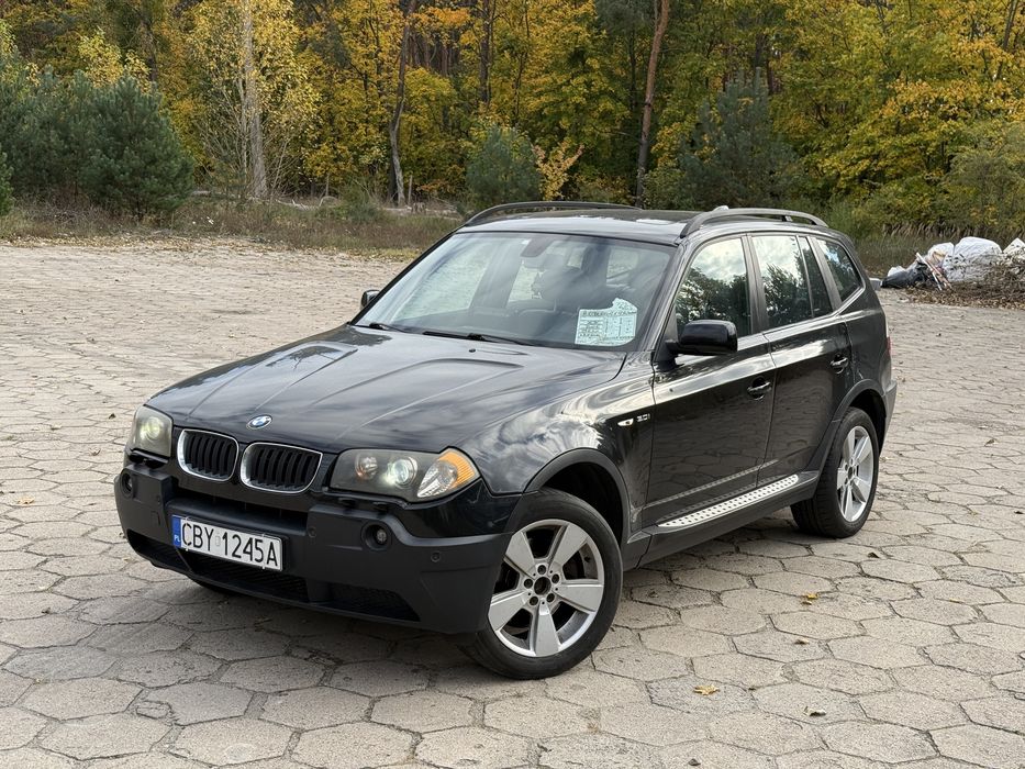 Przygotowany do rejestracji•BMW X3•3.0 benzyna•M54b30 231hp•AUTOMAT•Xenon•Panorama•Skory podgrzewane SportSize•Ekran i kamera•Sufit czarny•PDC•ZAMIANA