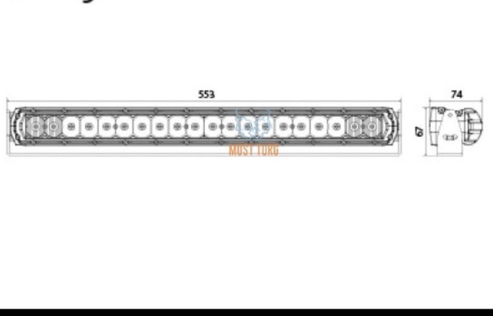 Led Балка Лед Фара дальнього Додаткове Світло Люстра 100w