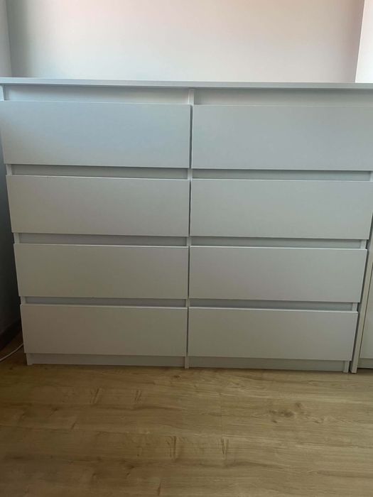 Komoda biala 8 szuflad