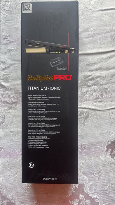 Утюжок для волос BaByliss PRO BAB3091BKTE Titanium
