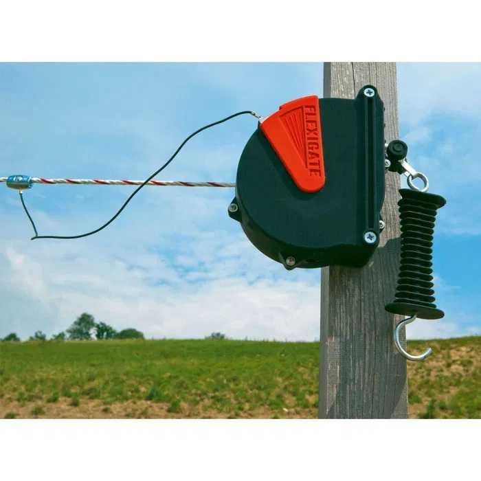 Zestaw bramowy do ogrodzeń elektrycznych Flexigate z linką, 7,5m x 6mm