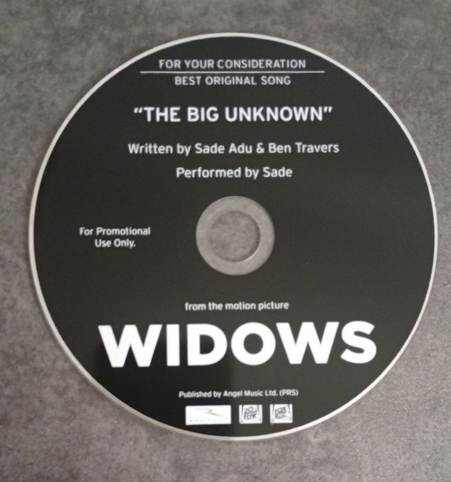CD Single Sade - "The Big Unknown" from the motion picture 'Widows' - RARO