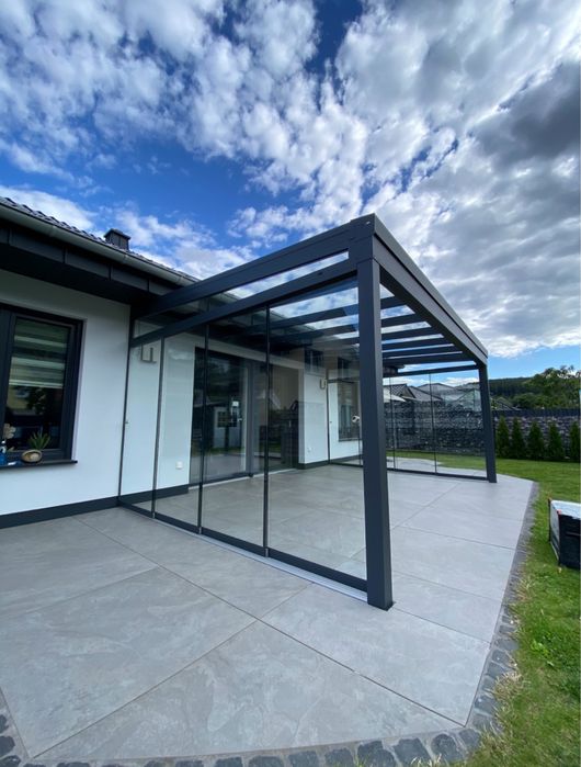 Ogrody zimowe (drewno i aluminium), Pergole, Carporty, Markizy