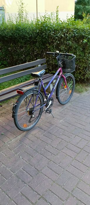 Rower fioletowo różowy