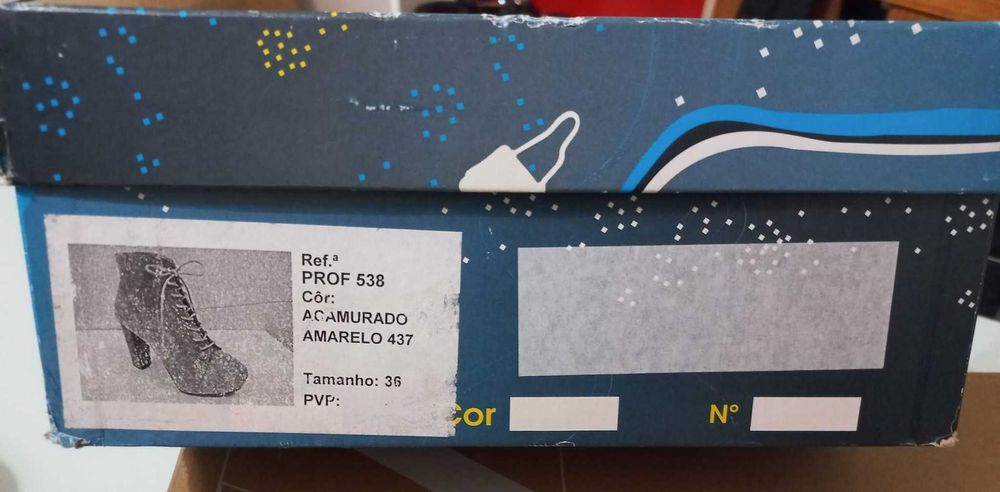 Botins Camurça Amarela PROF 36