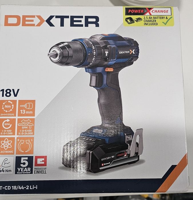 NoBerbequim sem fio  18V com 1 baterias de 2. 5Ah Dexter