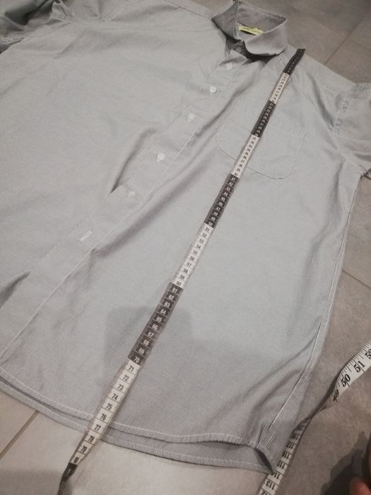 R. 40 41 biało szara koszula męska długi rękaw