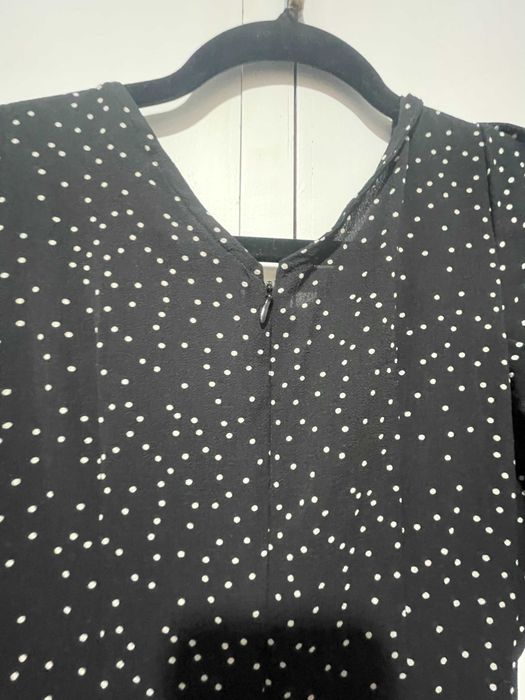 Vestido Midi Zara Basic Polka Dot – Efeito Franzido