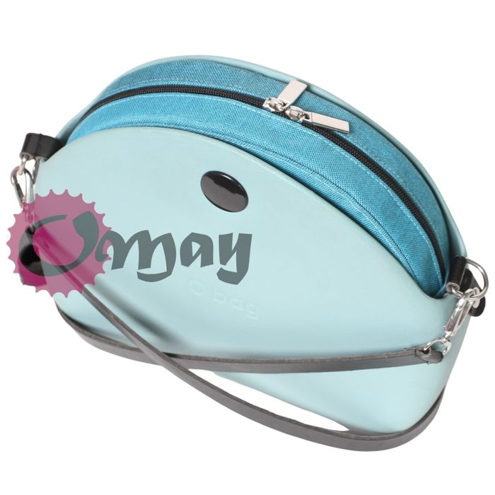 Turkusowy organizer do OBAG MOON LIGHT len czarny 2 kieszenie OMAY