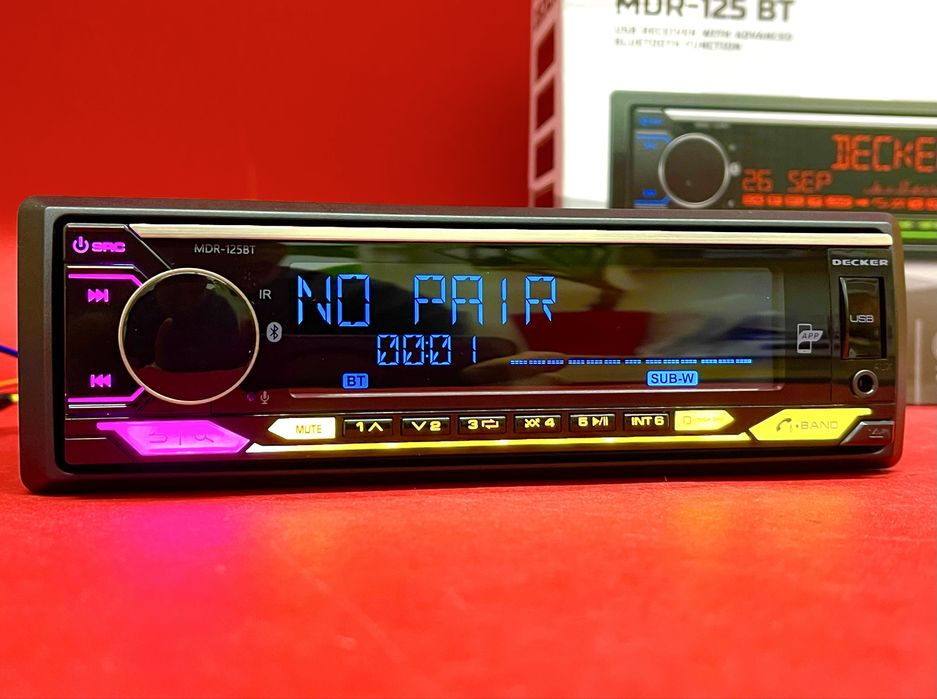 Магнітола 1-дін Decker MDR-125 BT | DSP/Bluetooth |4×50Вт Процесорна