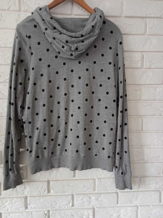 szara -w kropki czarne- bluza dresowa-14