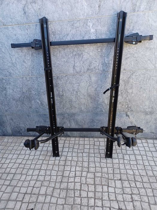 Barras de tejadilho com 2 suportes de bicicletas