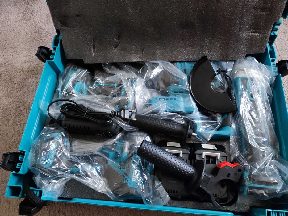 Kit Makita mini rebarbadora + martelo + berbequim aparafusadora+ aparafusadora de impacto