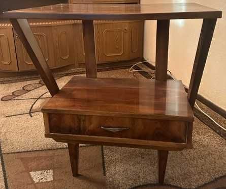 Stolik pomocnik RTV / na sprzęt grający, PRL, lata 60-70