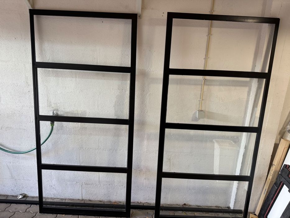 Portas correr ferro lacado preto