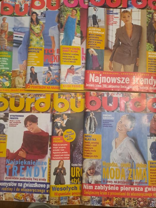 Burda x 7    , 1998 rok,wykroje  moda,