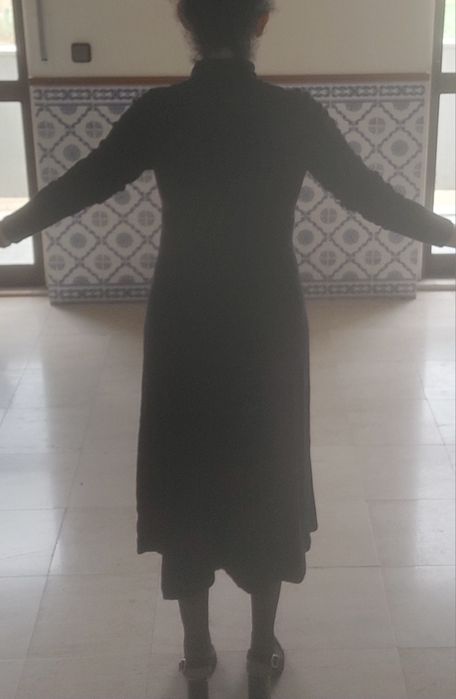 Vestido preto de malha da Zara